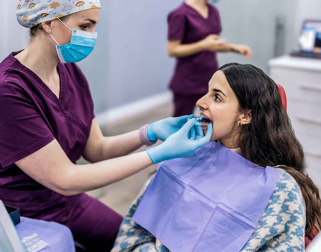 ClearPath clinician examining a patient